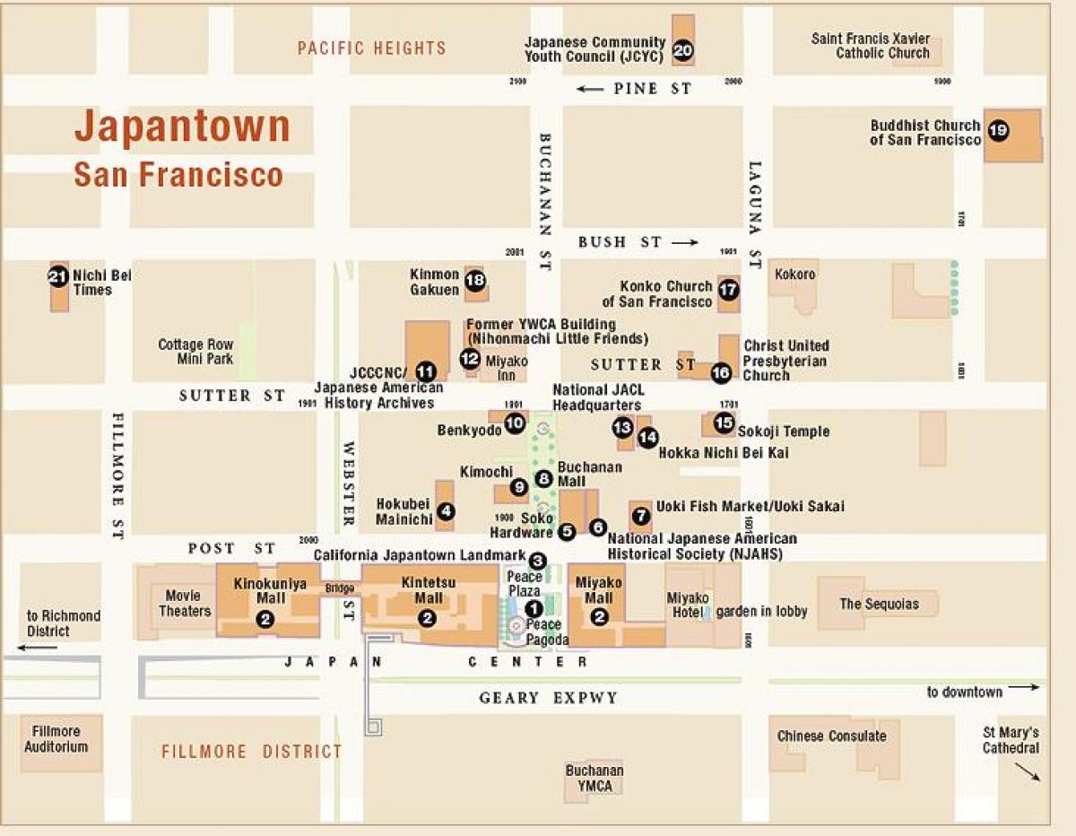 Harta japantown San Francisco