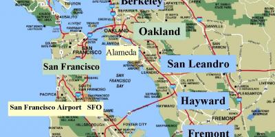 San FRANCISCO bay area arată hartă