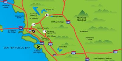 East bay din california hartă