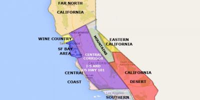 Harta din california de nord de San Francisco