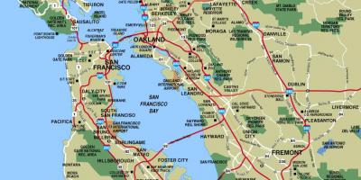 Harta orașelor în jurul valorii de San Francisco