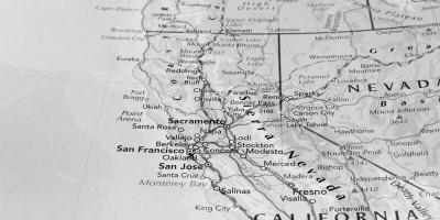 Negru și alb harta din San Francisco