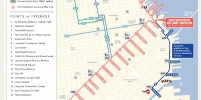 San Francisco cable car programul hartă