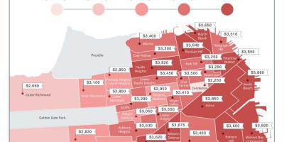 San Francisco prețurile chirie hartă