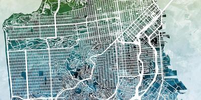 Harta orașului San Francisco arta