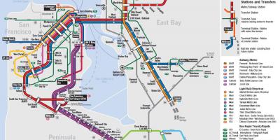 Harta transport public San Francisco