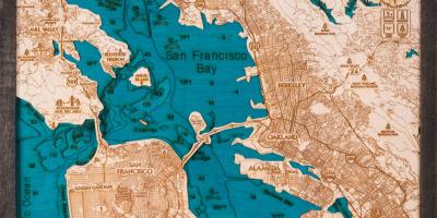 Harta San Francisco lemn