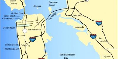 Harta San Francisco plaje