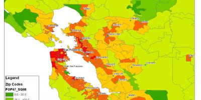Harta San Francisco populației