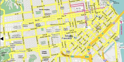San Francisco locuri de interes hartă