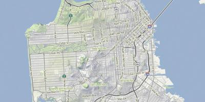 Harta San Francisco teren