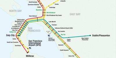 San Francisco aeroport bart hartă