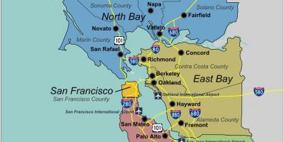Harta de la sud de San Francisco bay area