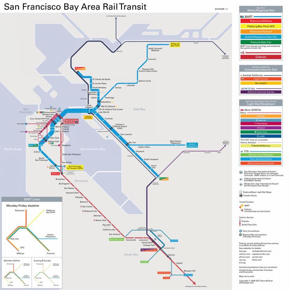 bart stații San Francisco arată hartă