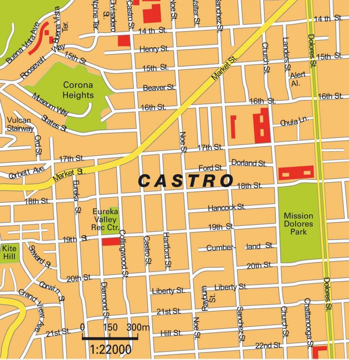 harta castro district din San Francisco