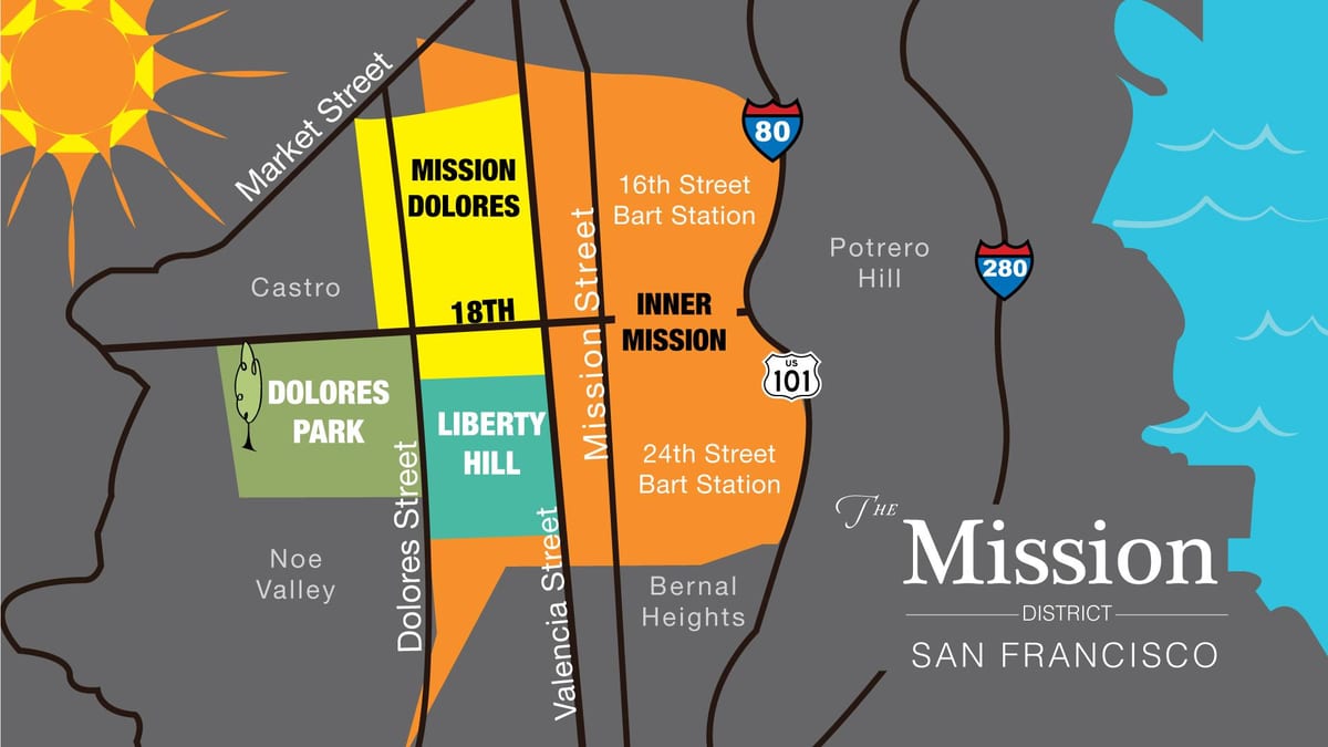 Harta districtul mission San Francisco