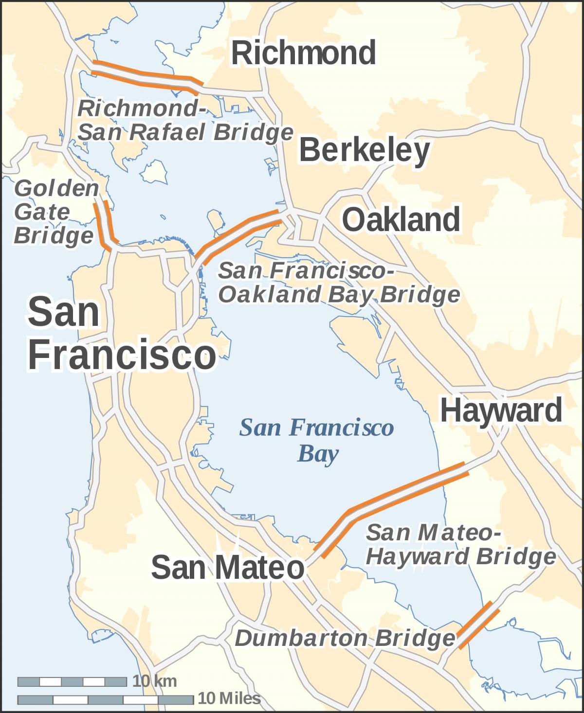 harta San Francisco golden gate bridge