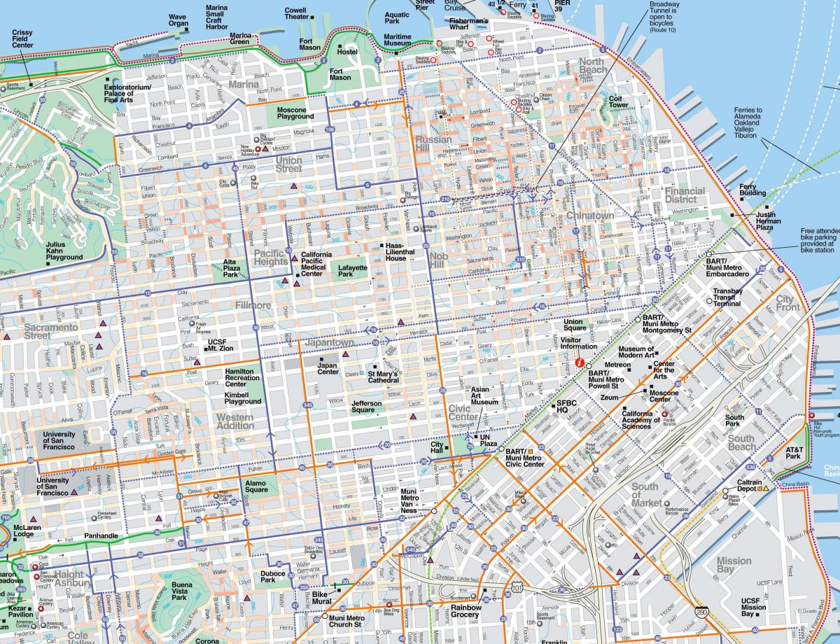 Harta detaliată San Francisco