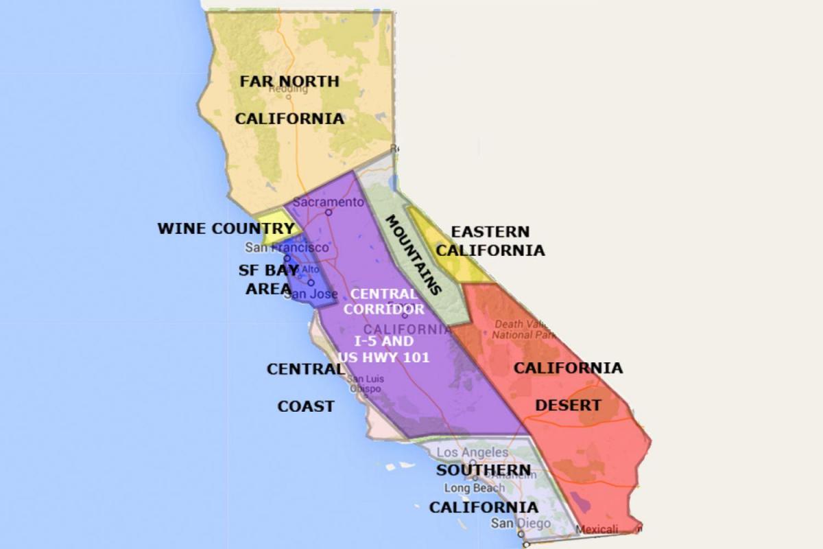 Harta din california de nord de San Francisco