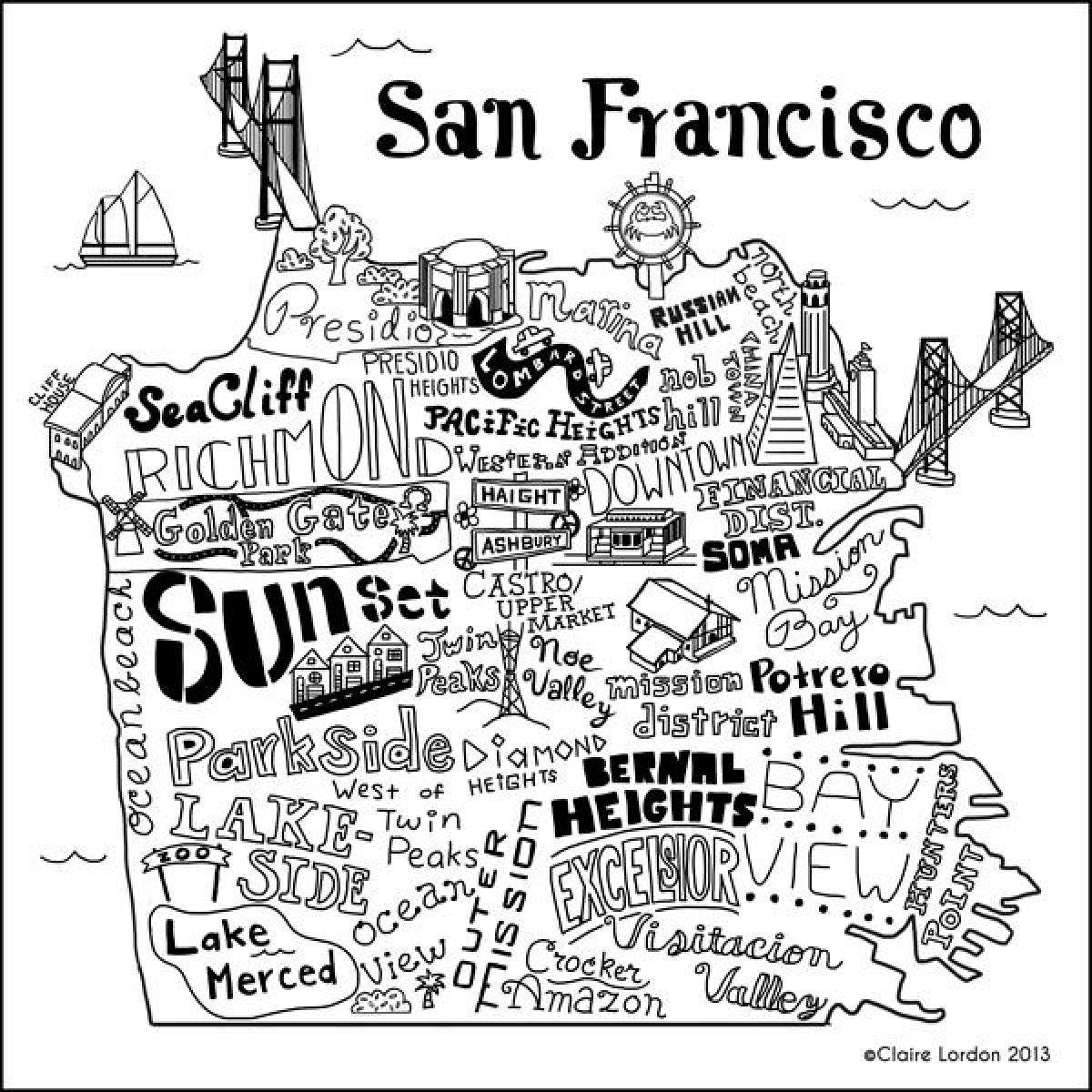 Harta magazin San Francisco