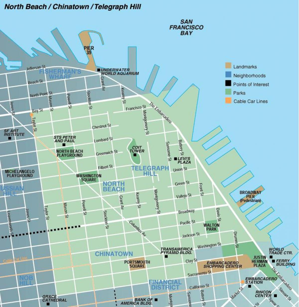 Harta north beach-San Francisco