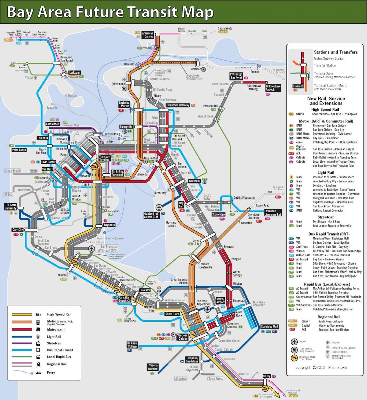 San Francisco de tranzit în masă hartă