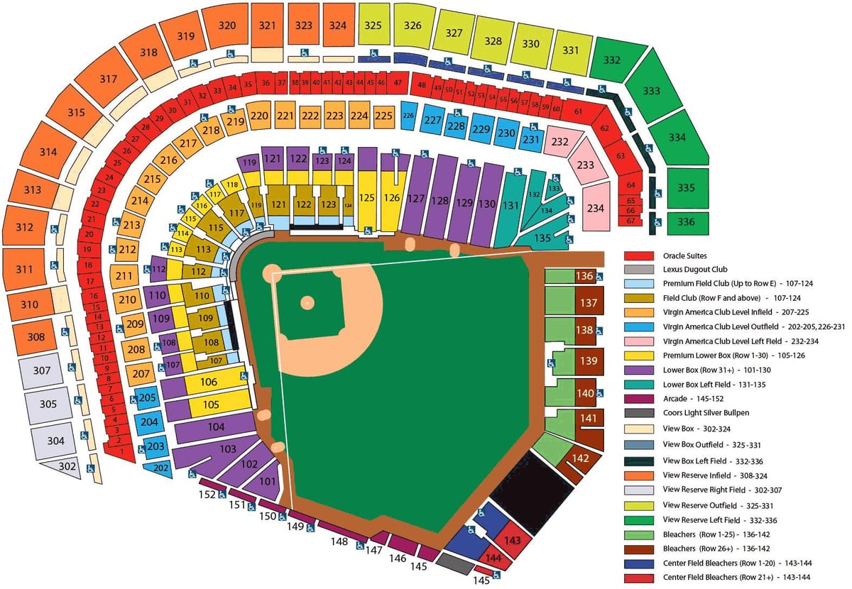SF giants stadium relaxare hartă
