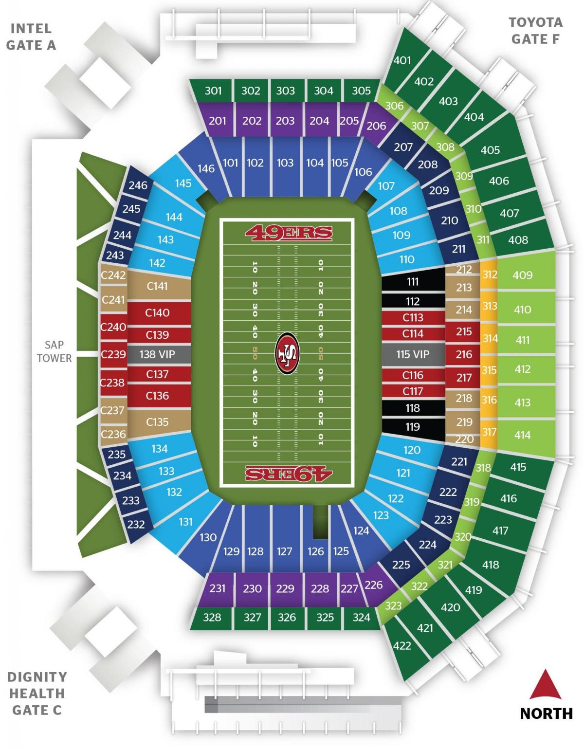 Harta San Francisco 49ers stadion
