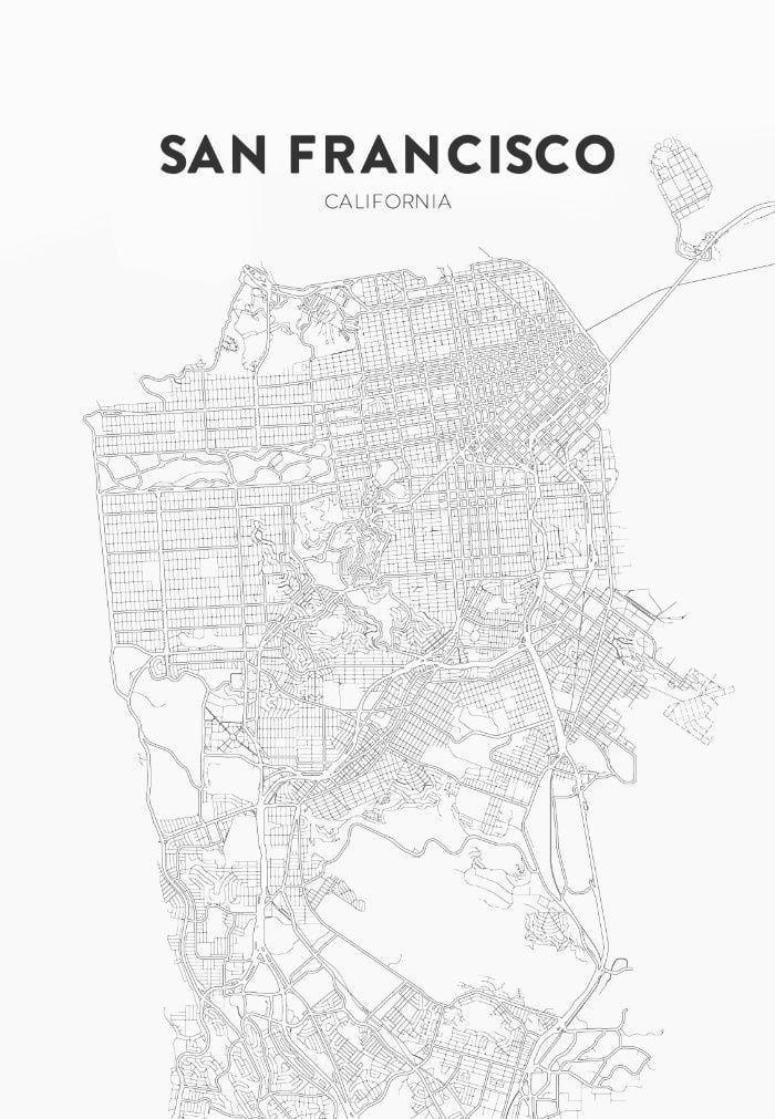 imprimați harta din San Francisco