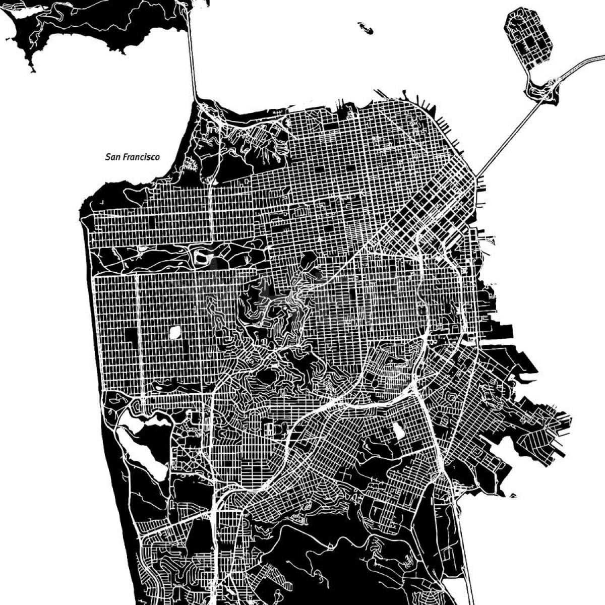 Harta San Francisco vector
