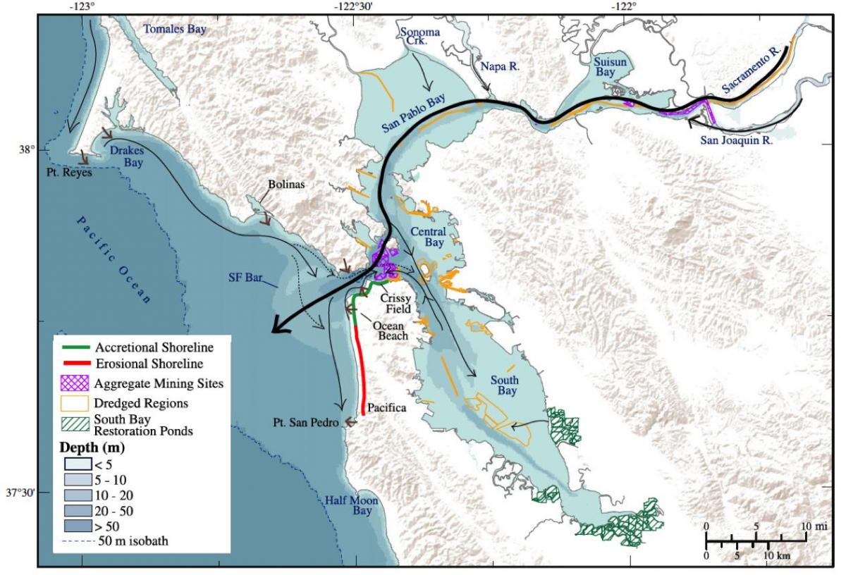 Harta a San Francisco bay adâncime