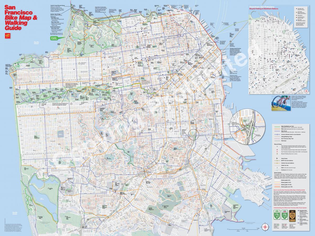 Harta San Francisco biciclete