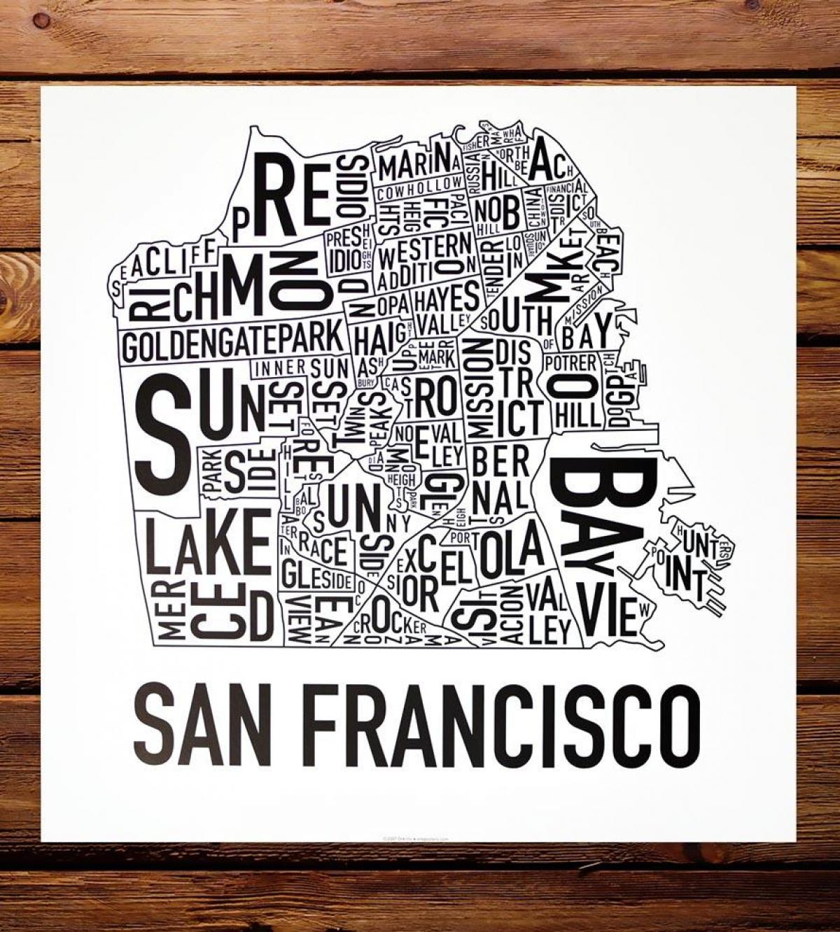 Harta San Francisco cartier de artă