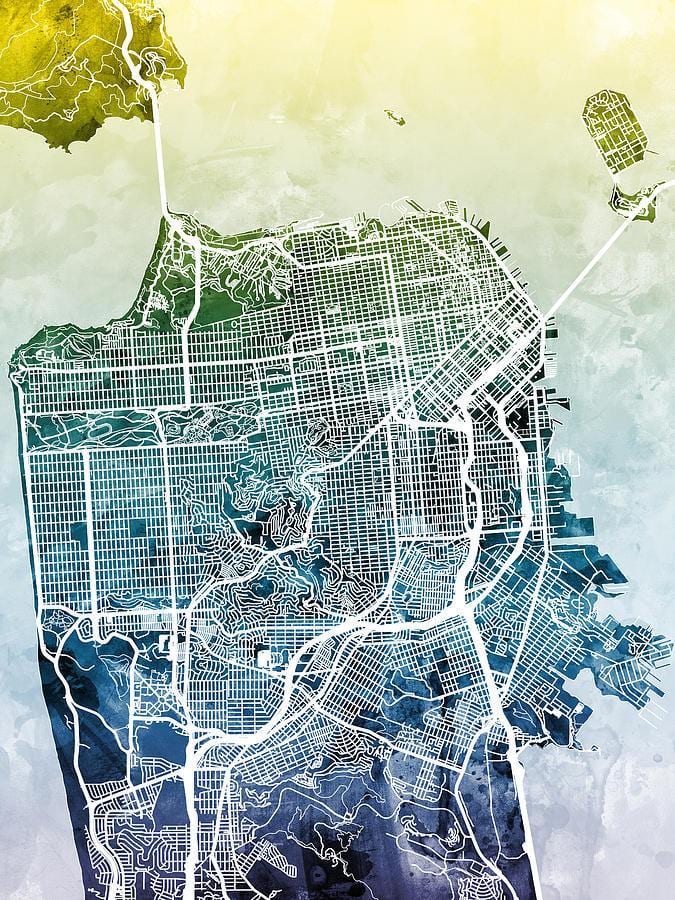 Harta orașului San Francisco arta