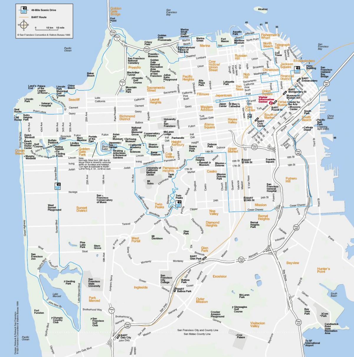 Harta San Francisco repere
