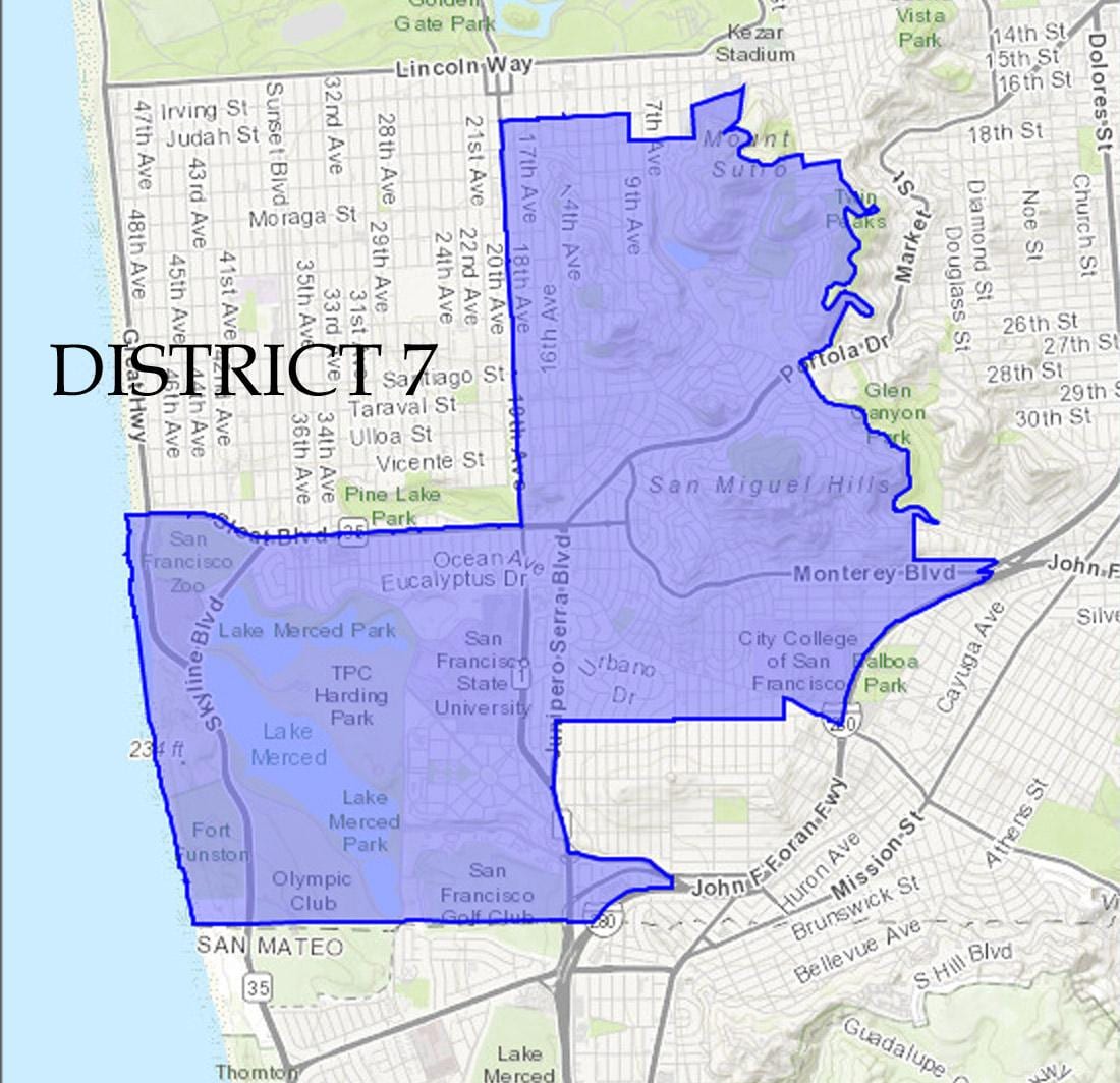 Hartă a districtului San Francisco, 7 