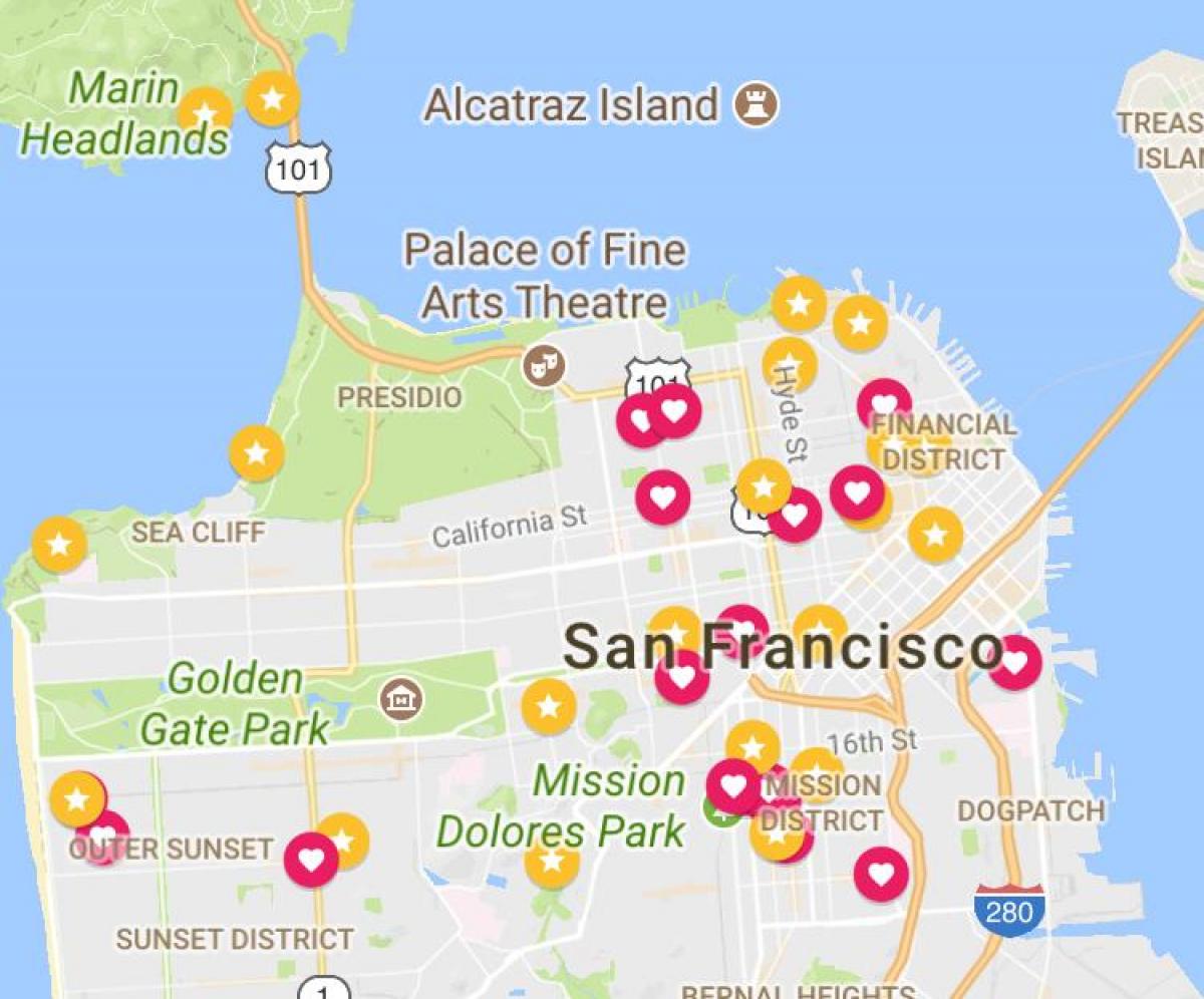 Harta San Francisco financial district