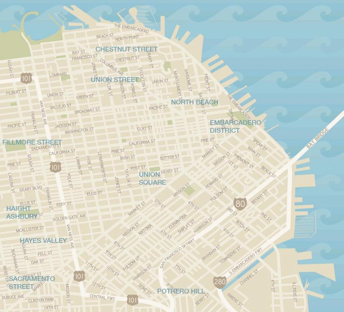 Harta San Francisco garment district
