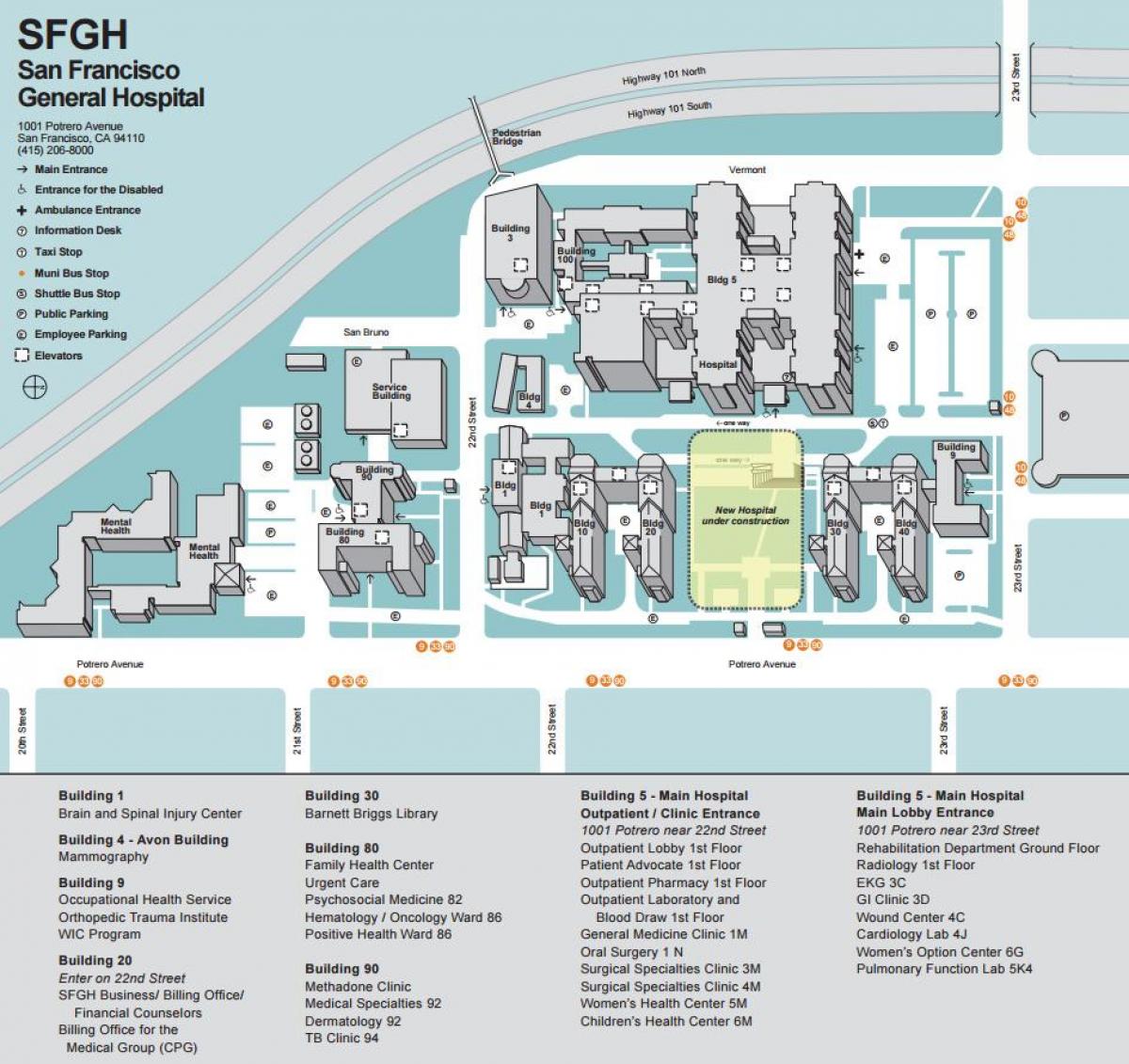 SFgh campus hartă