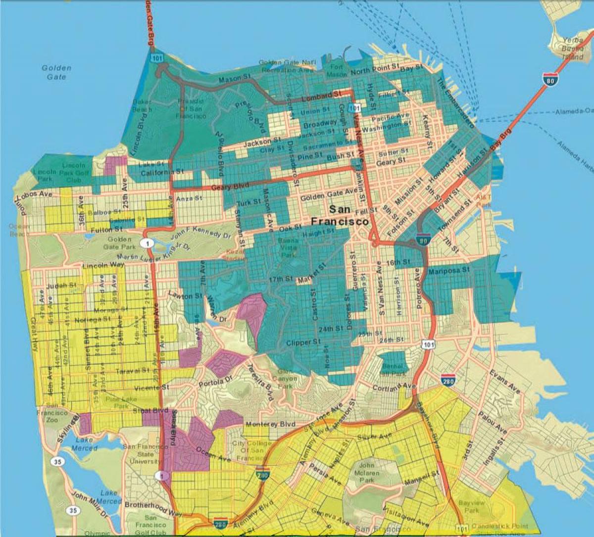 Harta San Francisco gis