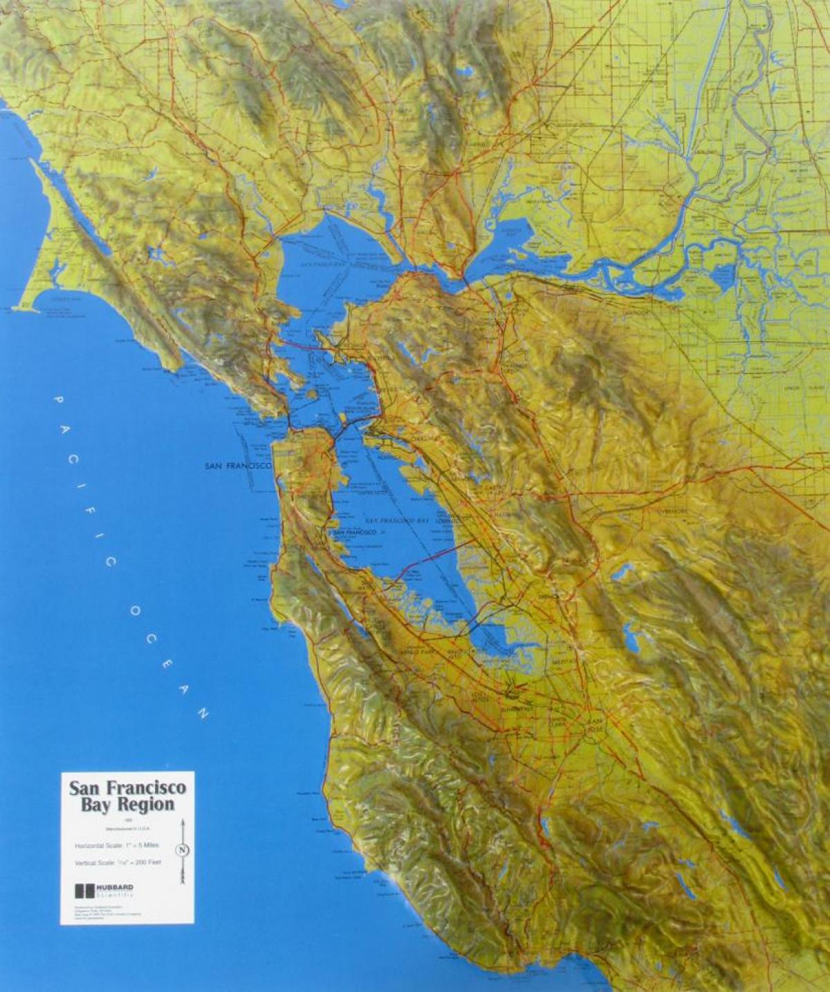Harta San Francisco relief