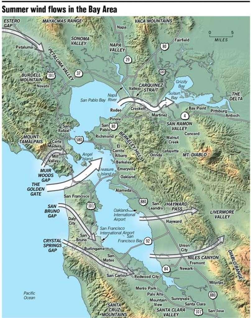 Harta San Francisco microclimat
