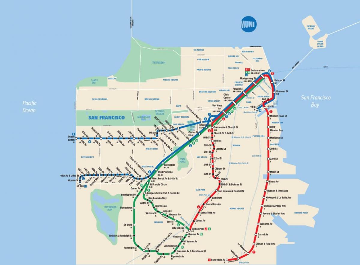 Harta San Francisco muni app