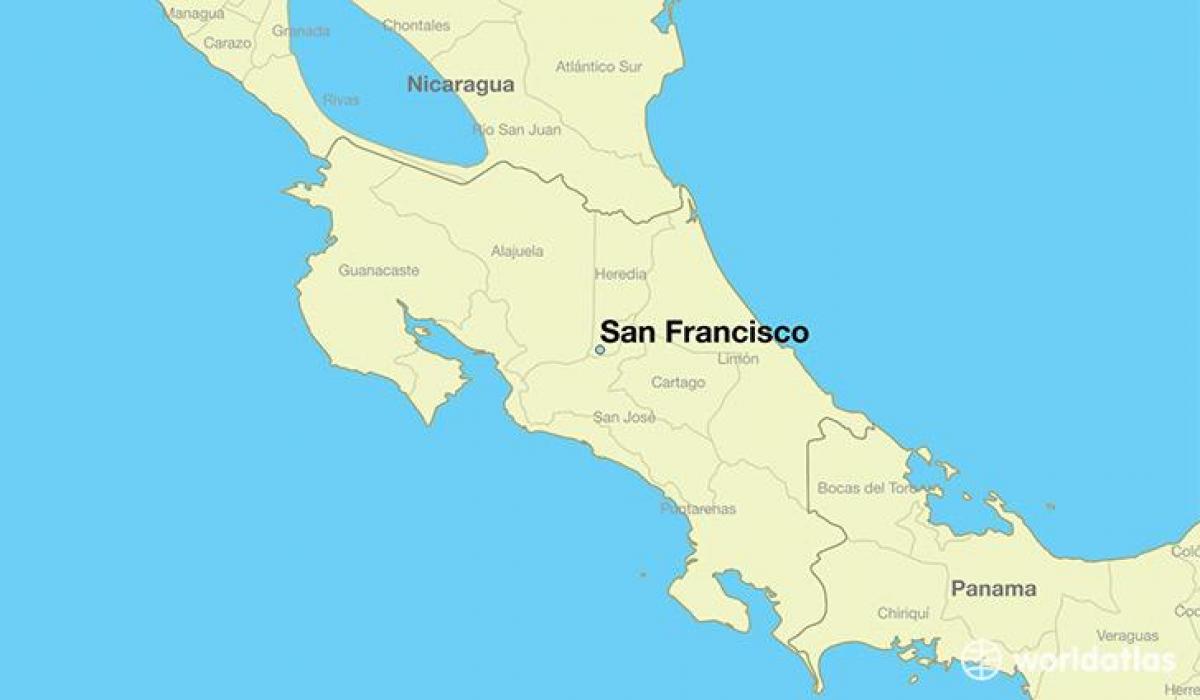 Harta San Francisco pe o lume