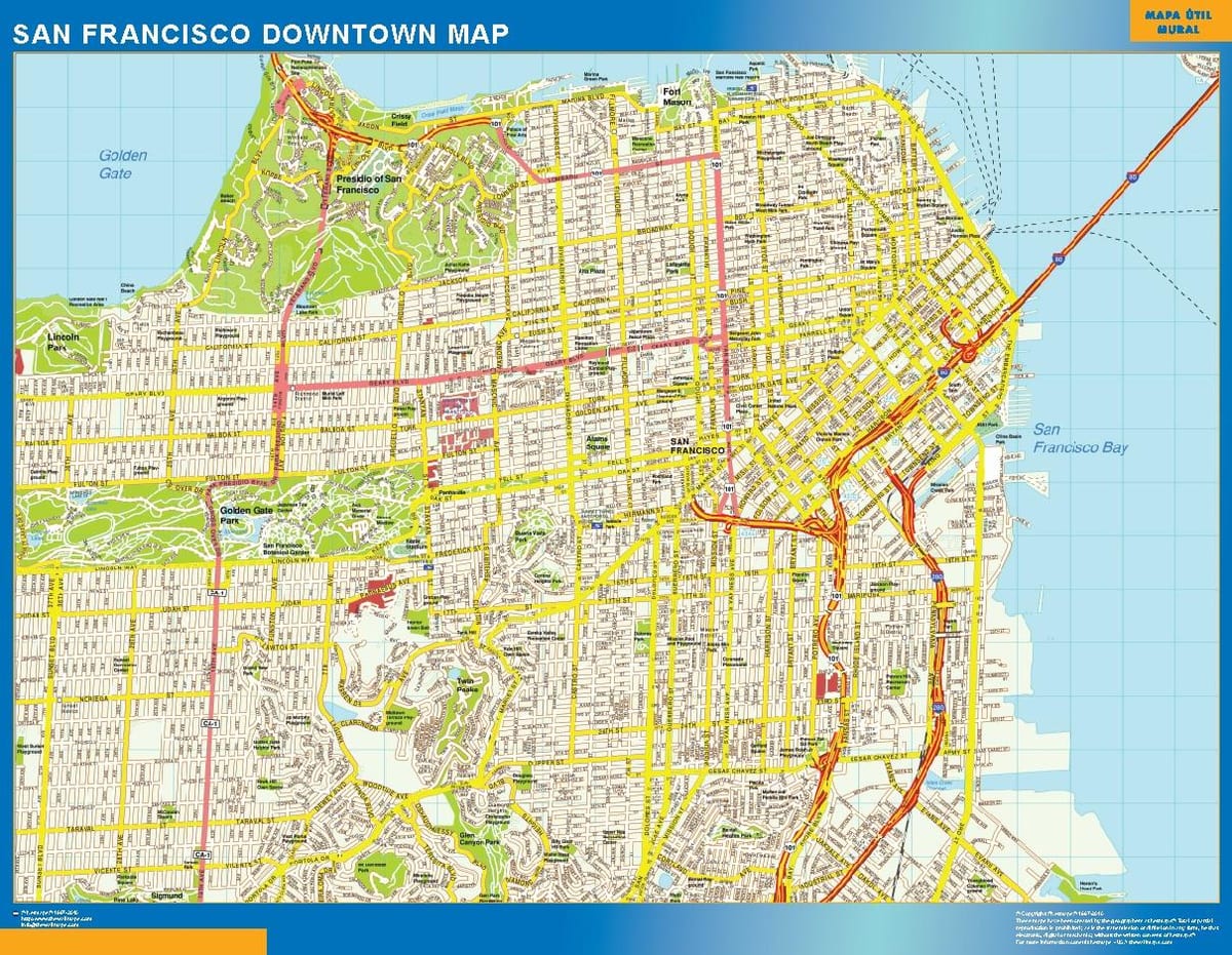 Harta San Francisco perete