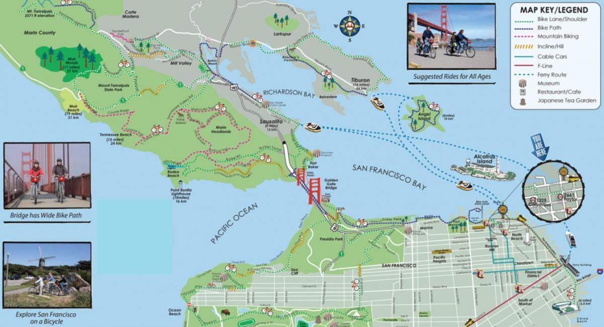 Harta San Francisco tur cu bicicleta