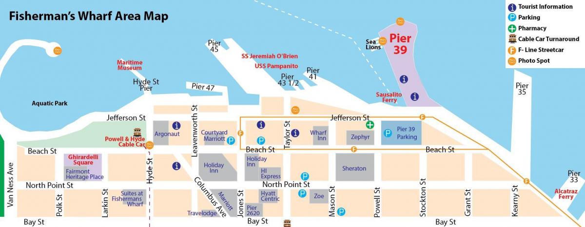 Harta San Francisco wharf