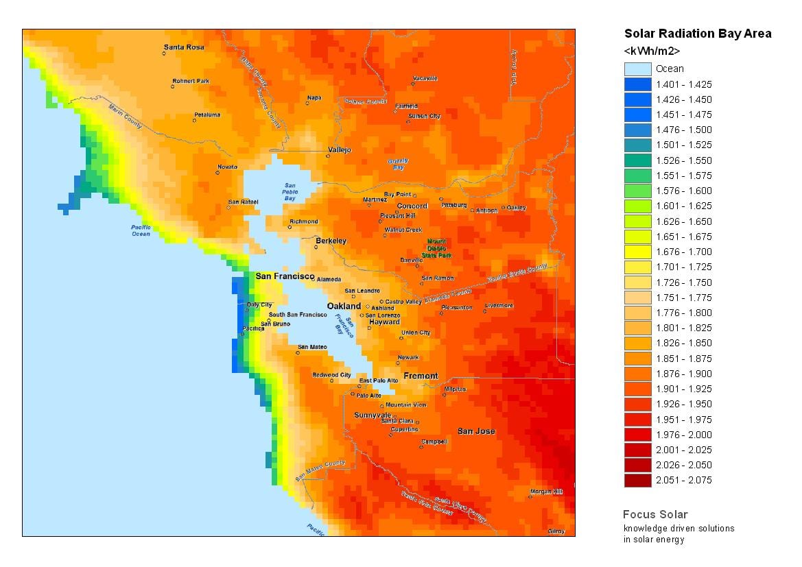 Harta de SF solar