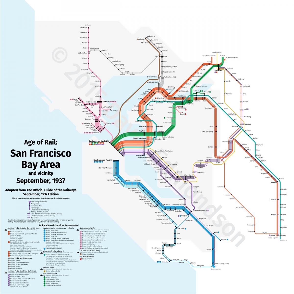 San Fran tren hartă