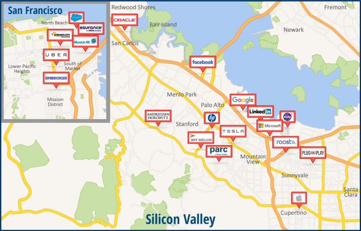 Harta silicon valley tur